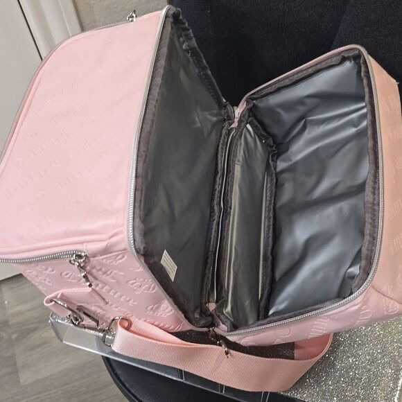 Juicy Couture Signature Logo/Crown Embossed Zip-Around Insulated Lunch Tote Bag - Picture 8 of 9